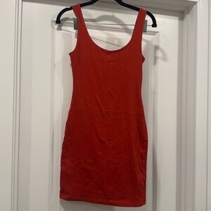 bdg Orange Rust Cotton Tank Dress